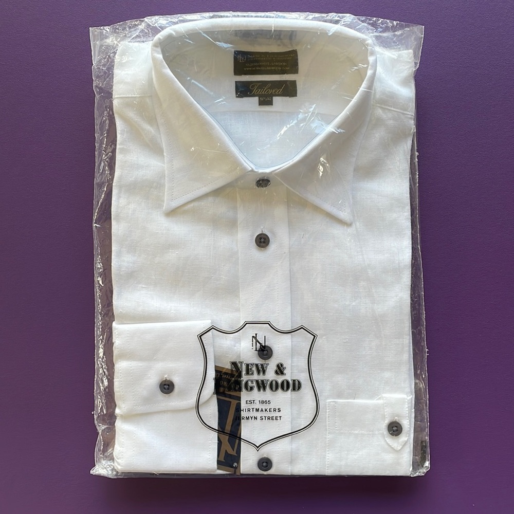 Tailored Keemun street white linen dress shirt